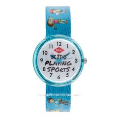 LEE COOPER LC.K.4.639 Kid's Watches Blue Dial White Rubber Strap