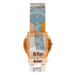 LEE COOPER LC.K.4.838 Kid's Watches Brown Dial White Rubber Strap