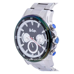 LEE COOPER LC06538.350 Silver Dial Black Stainless Steel