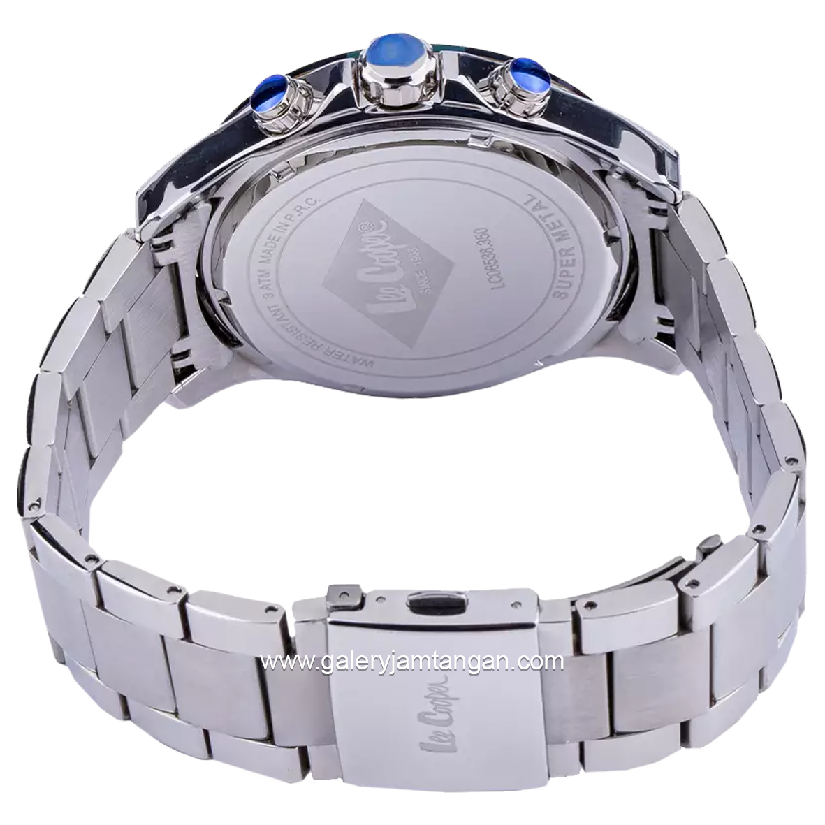 LEE COOPER LC06538.350 Silver Dial Black Stainless Steel