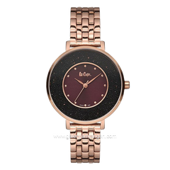 LEE COOPER LC06624.480 Rosegold Dial Black Stainless Steel