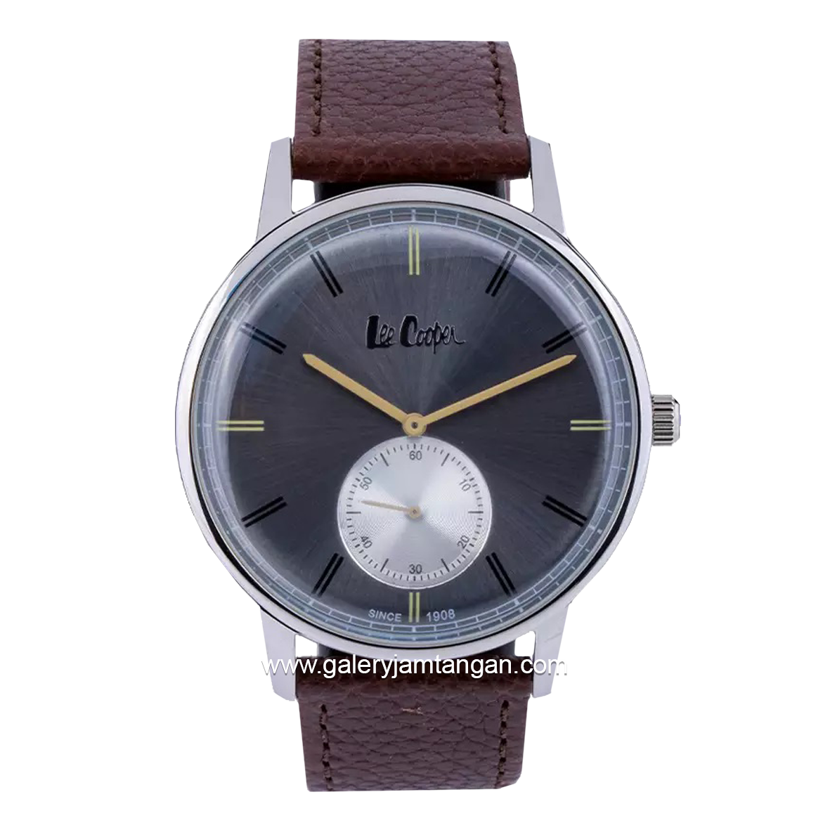 LEE COOPER LC06673.362 Brown Silver Leather Strap