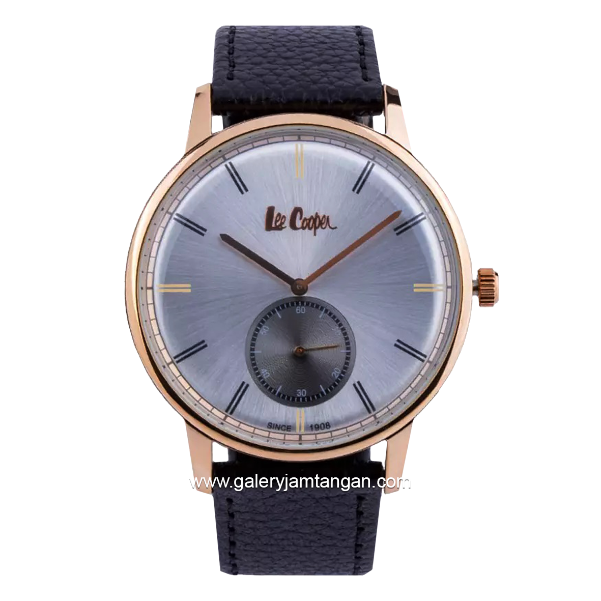 LEE COOPER LC06673.431 Brown Rosegold Leather Strap