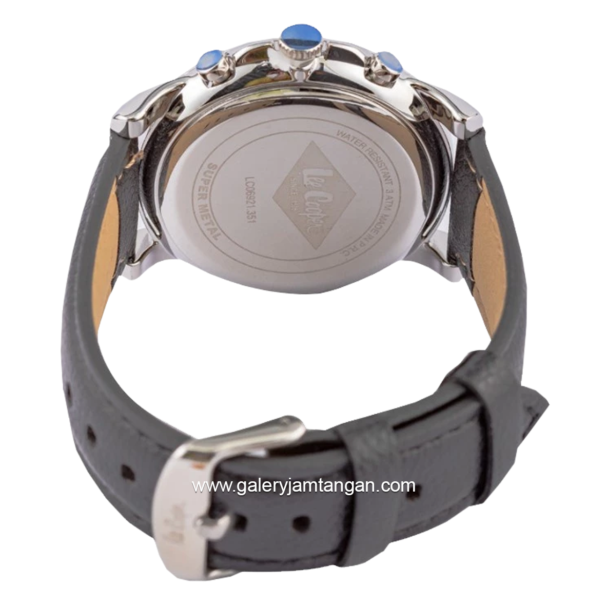LEE COOPER LC06921.351 Black Silver Leather Strap