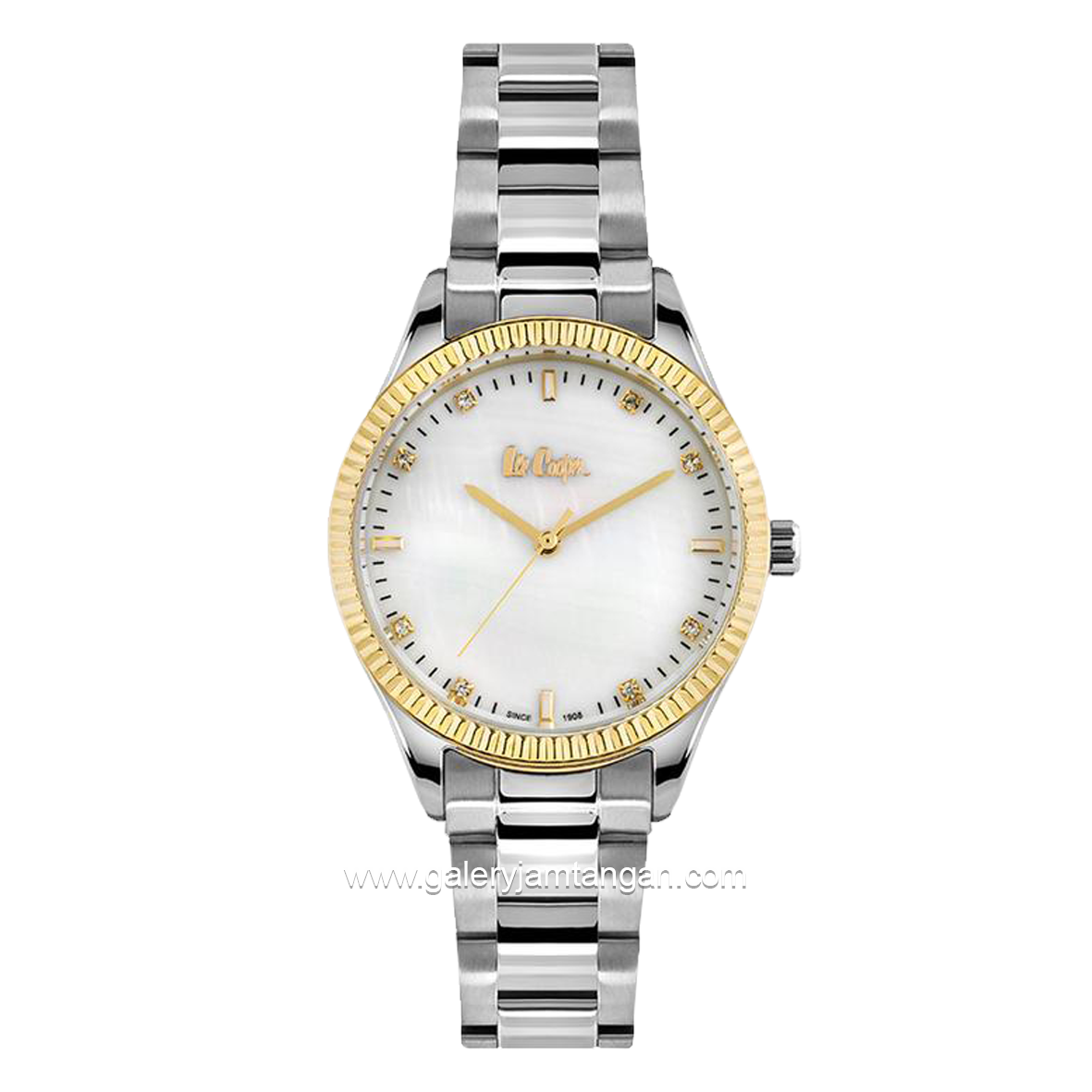 LEE COOPER LC06947.220 Silver Dial White Stainless Steel