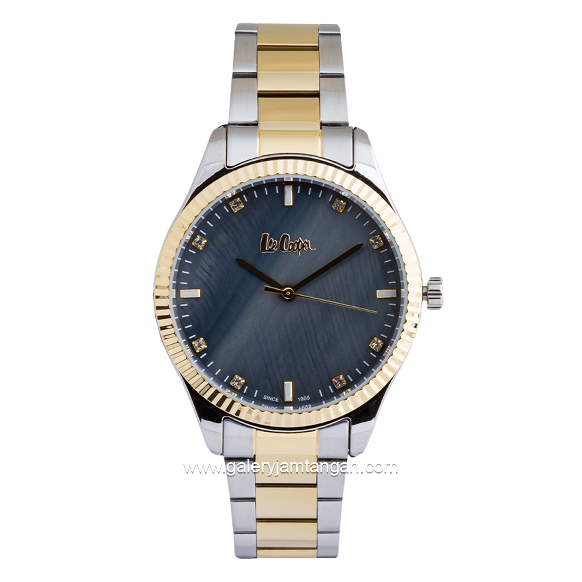 LEE COOPER LC06947.250 Silver Dial Black Stainless Steel