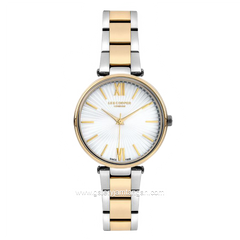 LEE COOPER LC07025.230 Silver Gold Dial White Stainless Steel
