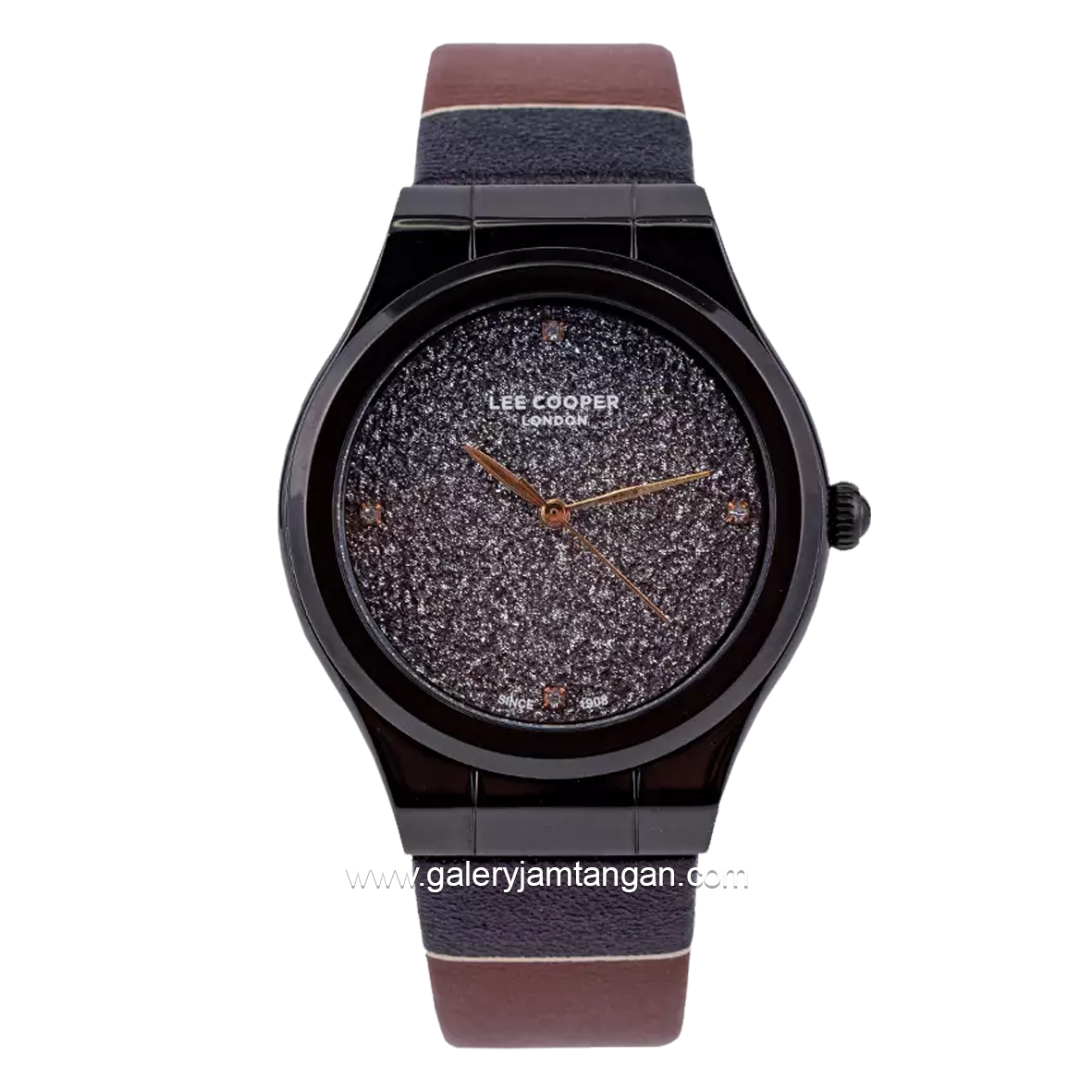 LEE COOPER LC07103.654 Brown Black Leather Strap