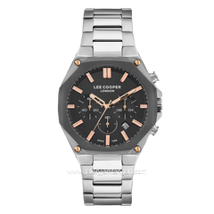 LEE COOPER LC07319.360 Silver Dial Black Stainless Steel