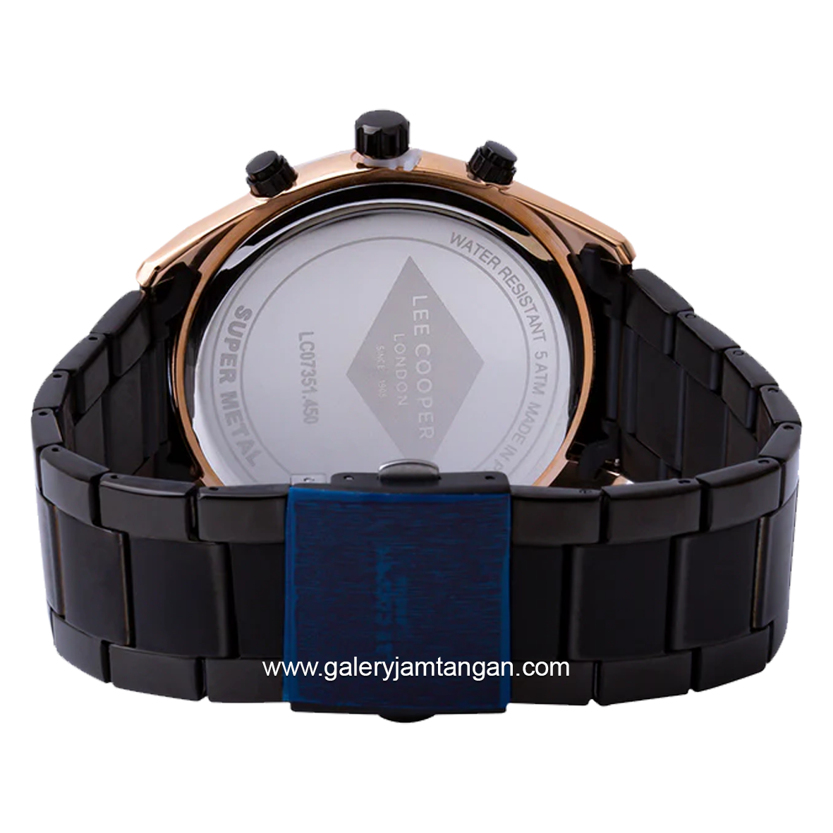 LEE COOPER LC07351.450 Black Rosegold Stainless Steel