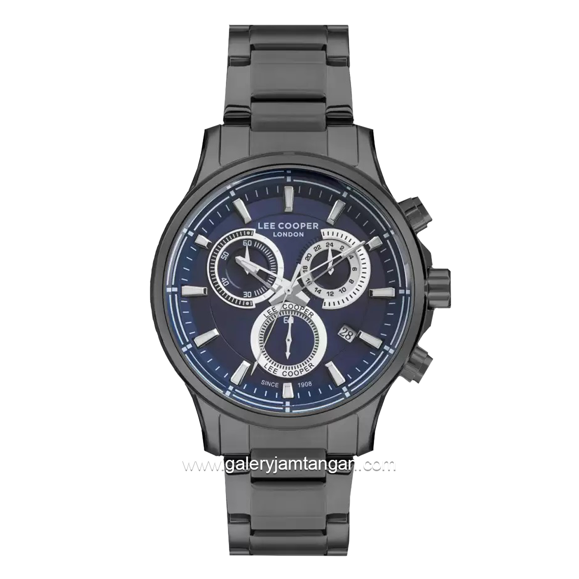 LEE COOPER LC07360.090 Black Dial Blue Stainless Steel
