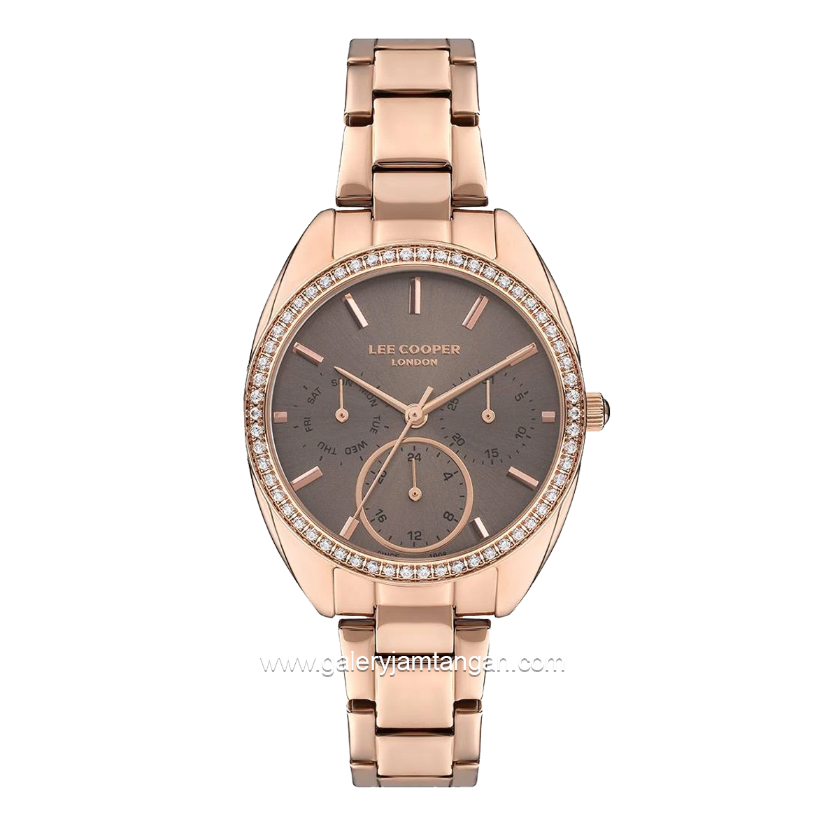 LEE COOPER LC07408.460 Rosegold Dial Brown Stainless Steel