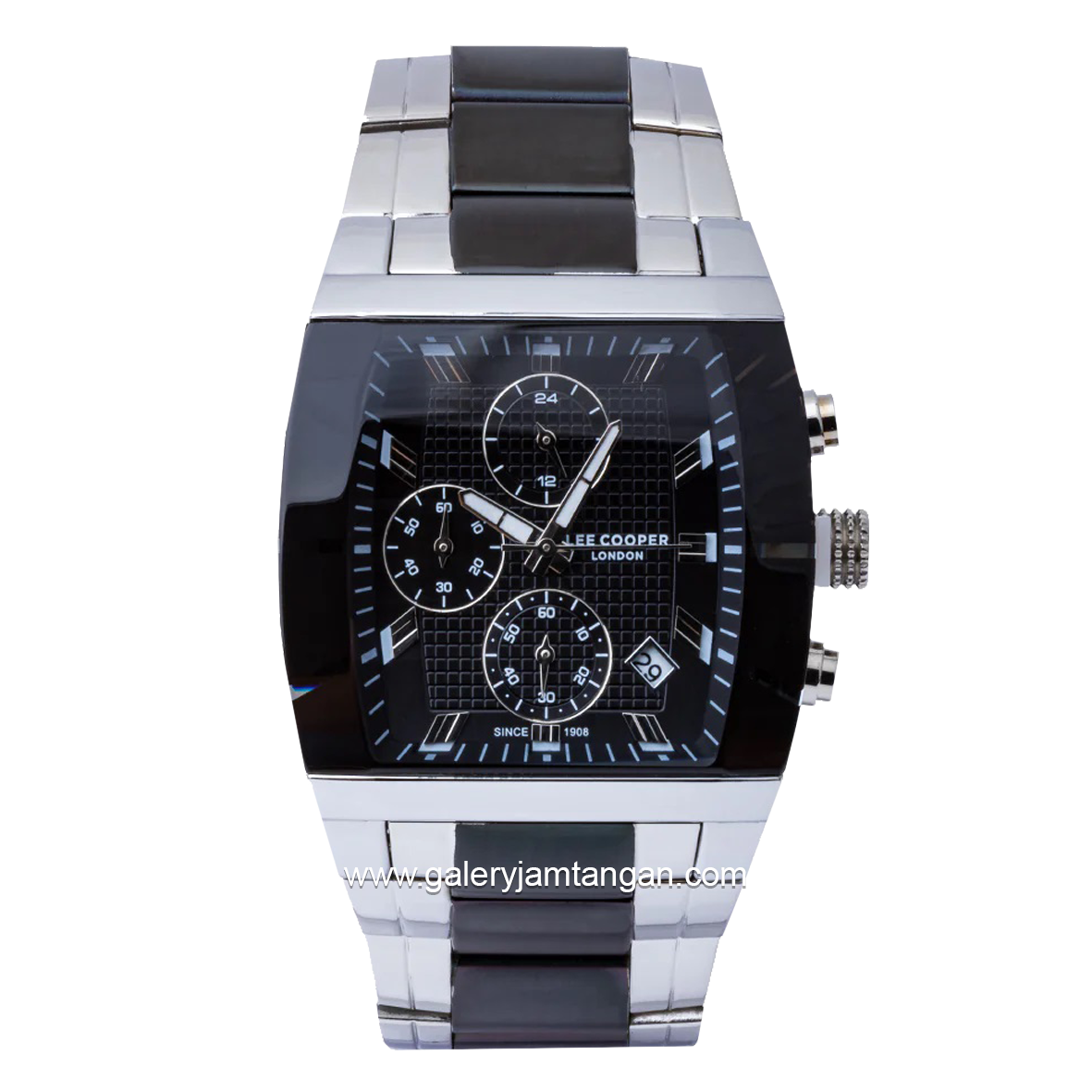 LEE COOPER LC07422.350 Black Silver Stainless Steel