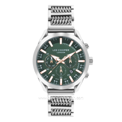 LEE COOPER LC07556.370 Silver Dial Green Stainless Steel