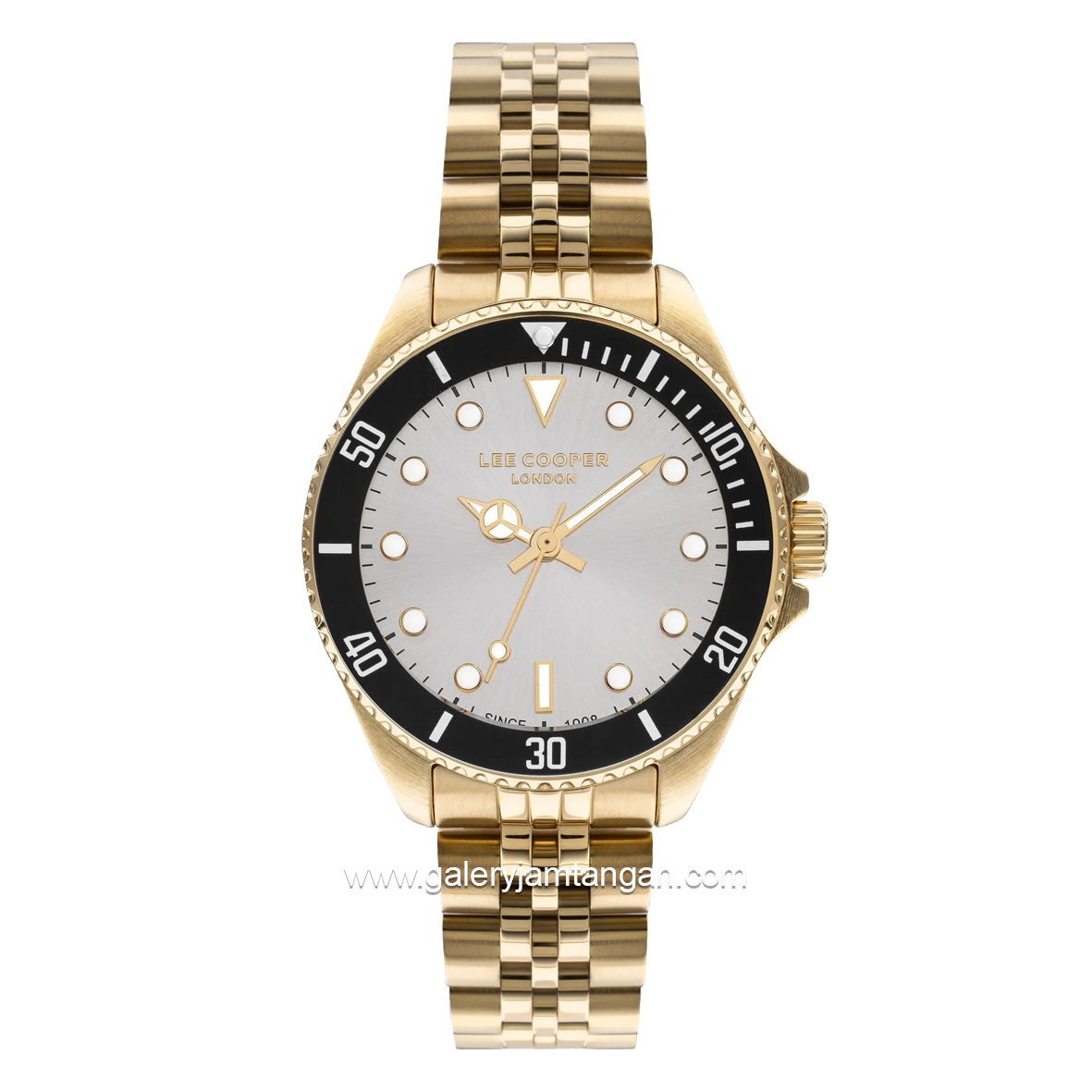 LEE COOPER LC07593.130 Gold Dial White Stainless Steel