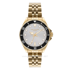 LEE COOPER LC07593.130 Gold Dial White Stainless Steel