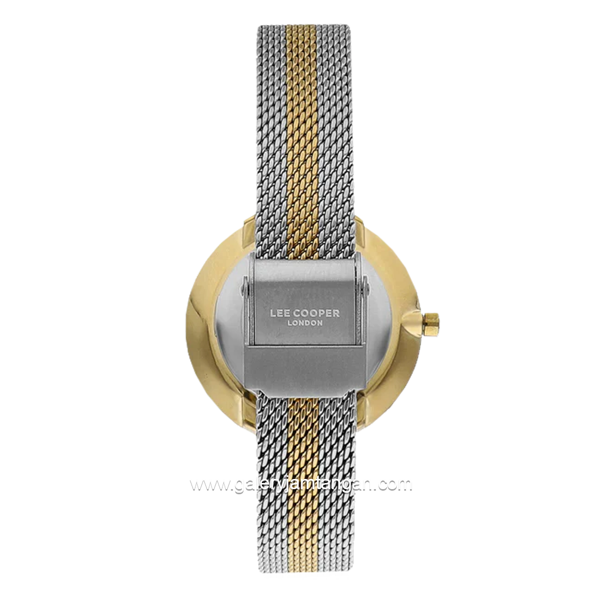 LEE COOPER LC07601.220 Silver Gold Dial White Stainless Steel