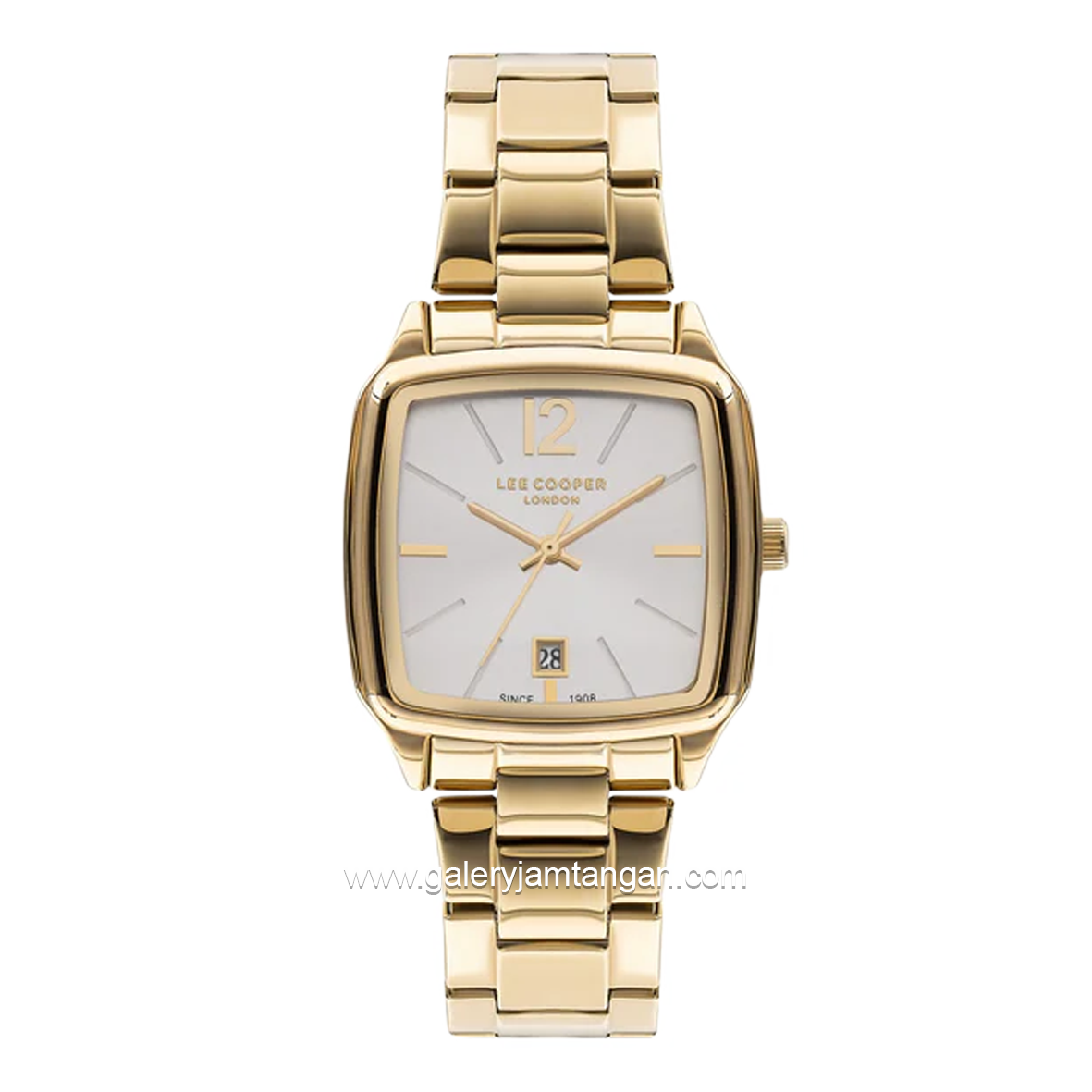 LEE COOPER LC07612.130 Gold Dial White Stainless Steel