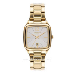 LEE COOPER LC07612.130 Gold Dial White Stainless Steel