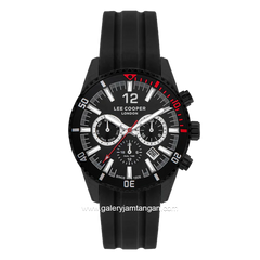 LEE COOPER LC07628.651 Movement Watch Black Silicone Strap