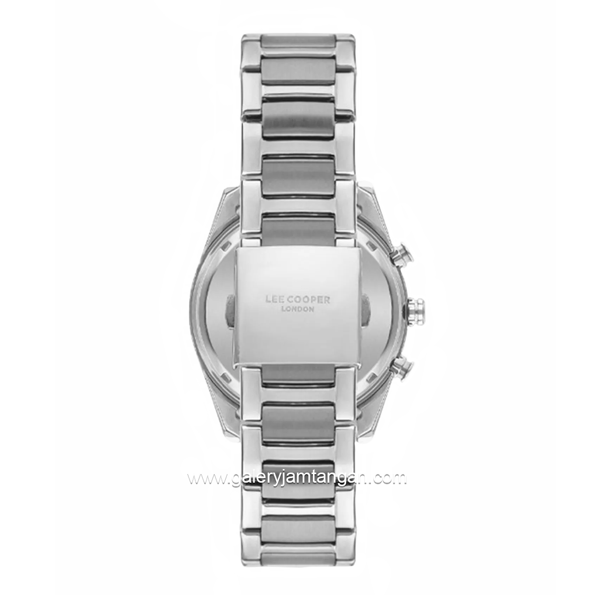 LEE COOPER LC07948.350 Silver Dial Black Stainless Steel