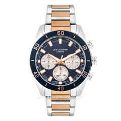 LEE COOPER LC07948.590 Chronograph Silver Dial Navy Stainless Steel