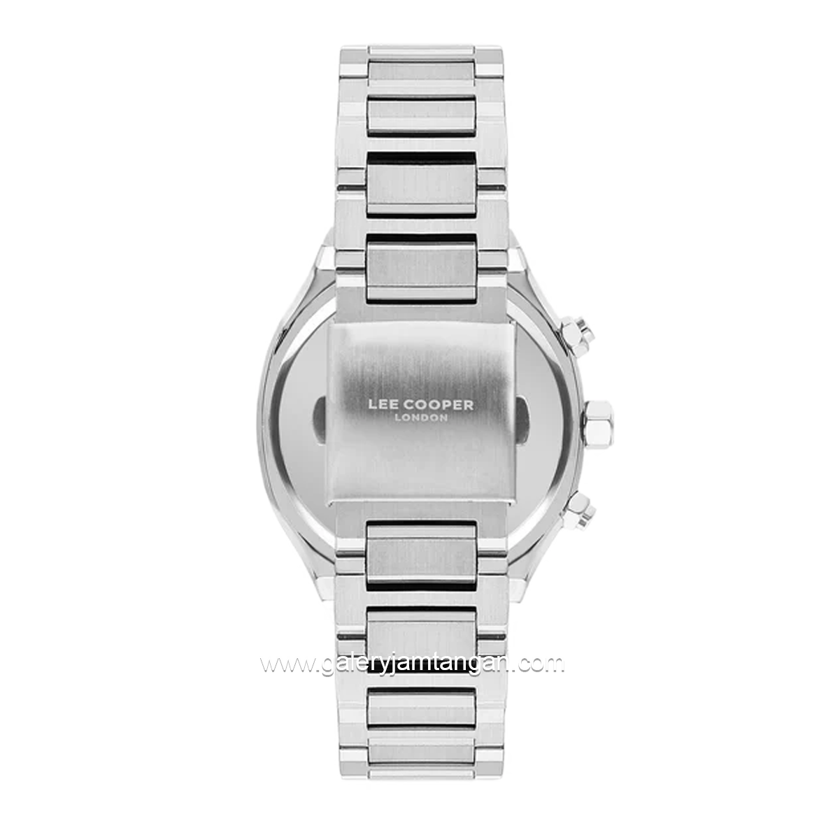 LEE COOPER LC07959.350 Silver Dial Black Stainless Steel