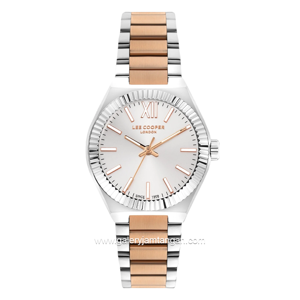 LEE COOPER LC07970.530 3 Hands Silver Rosegold Stainless Steel