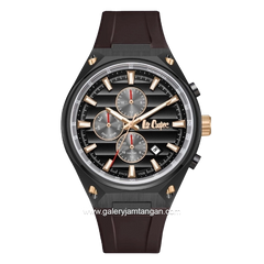 LEE COOPER LC08063.061 Chronograph Brown Black Rubber Strap