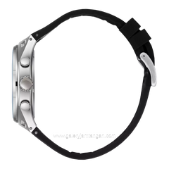 LEE COOPER LC08063.351 Chronograph Black Silver Rubber Strap