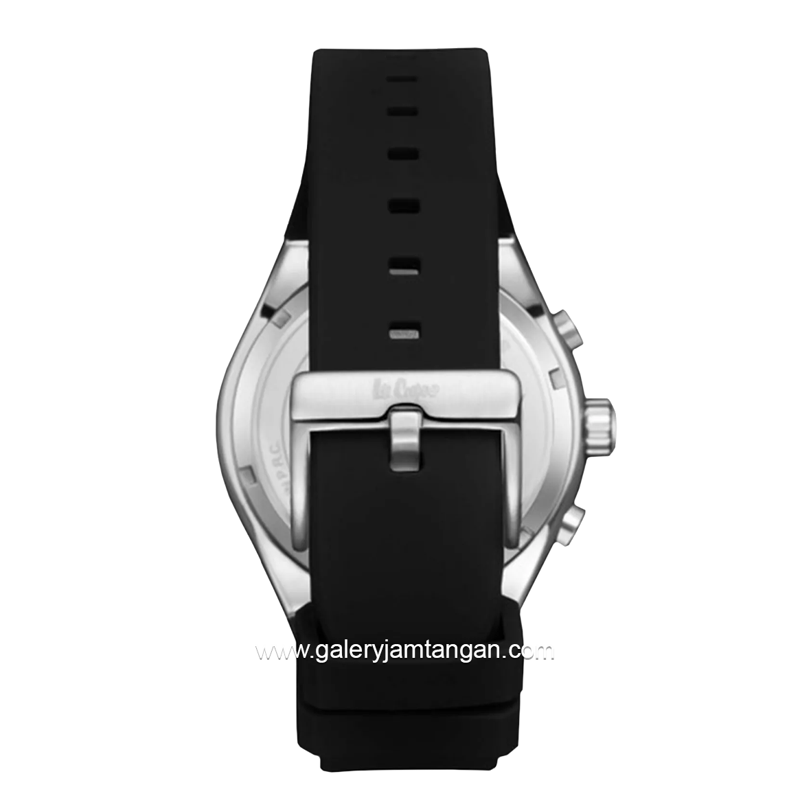 LEE COOPER LC08063.351 Chronograph Black Silver Rubber Strap