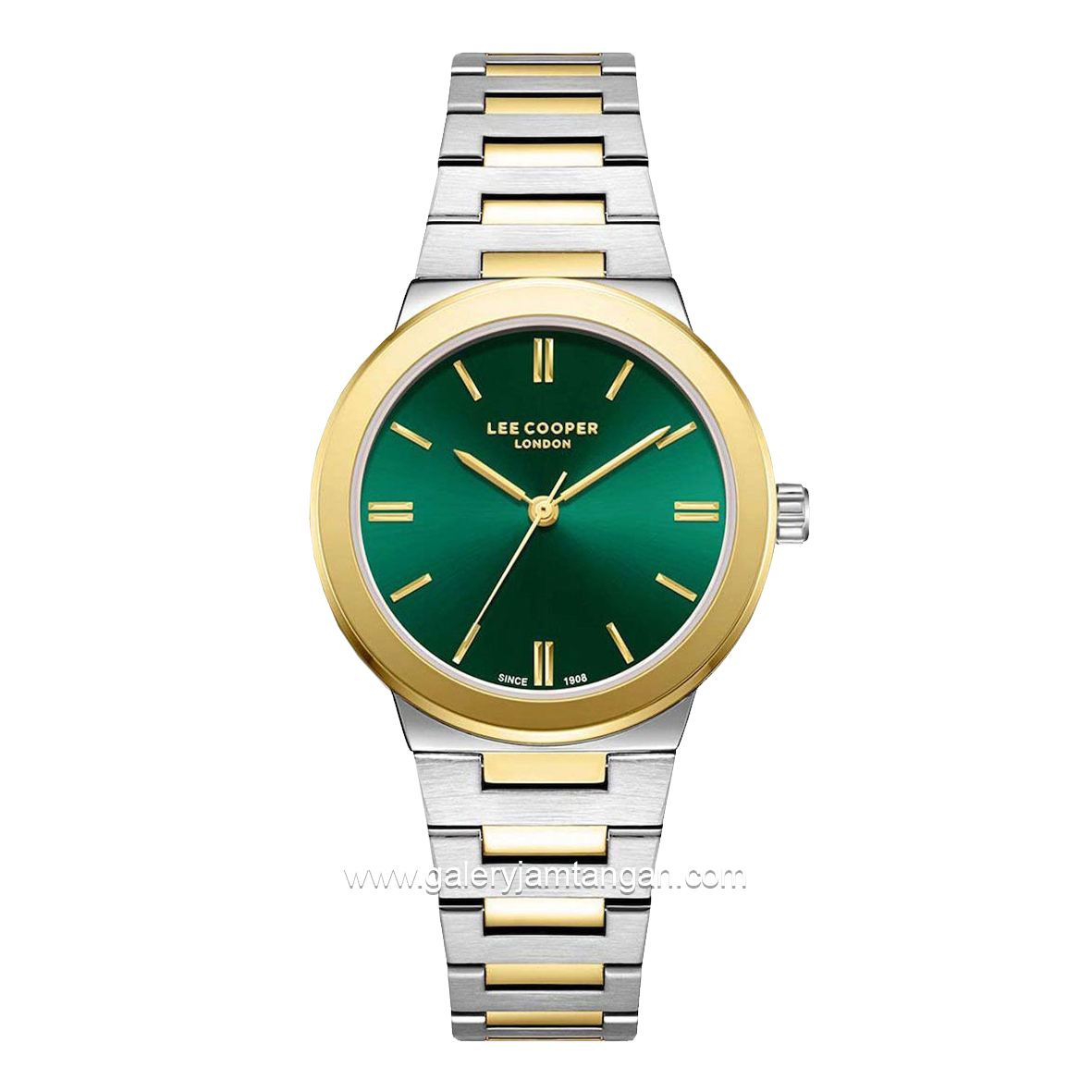 LEE COOPER LC08133.270 Silver Dial Green Stainless Steel
