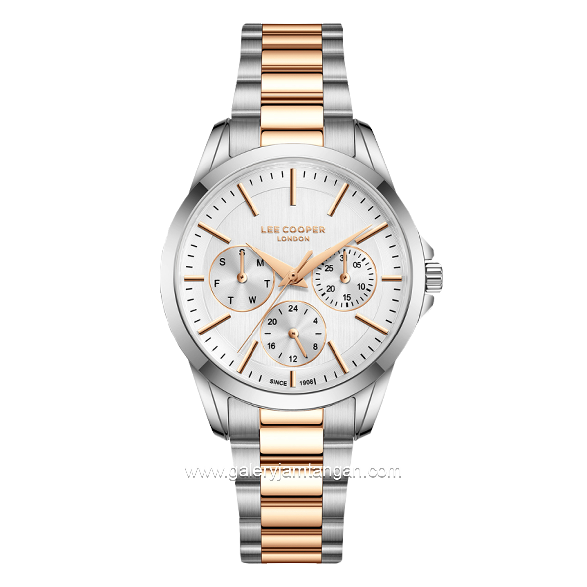 LEE COOPER LC08141.530 Multifunction Silver Rosegold Stainless Steel
