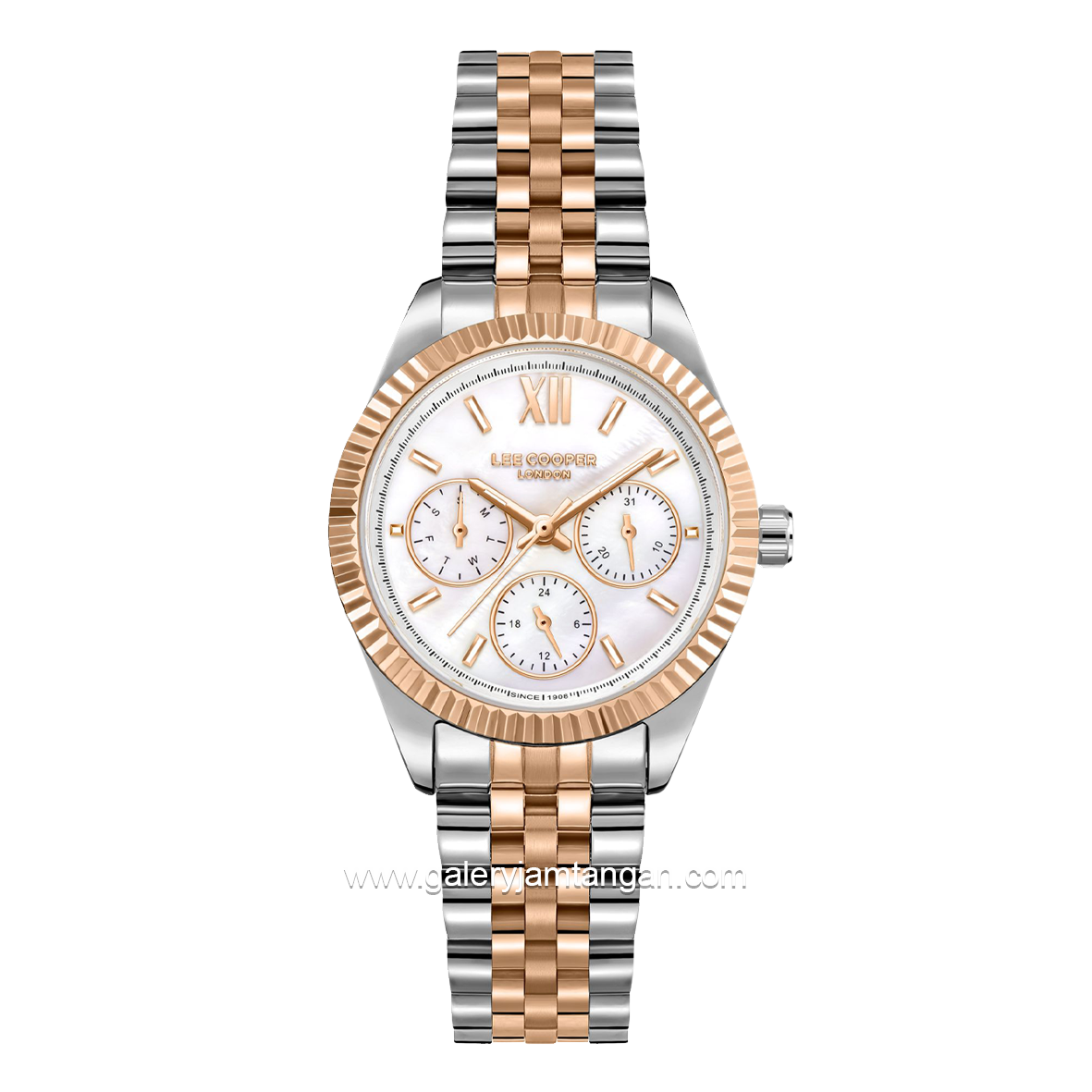 LEE COOPER LC08148.520 Silver Rosegold Stainless Steel