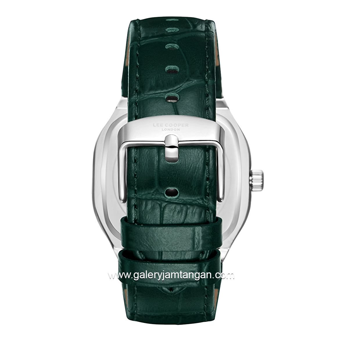 LEE COOPER LC08179.375 Green Silver Leather Strap