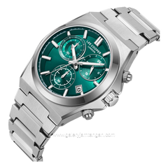 LEE COOPER LC08188.300 Silver Dial Green Stainless Steel