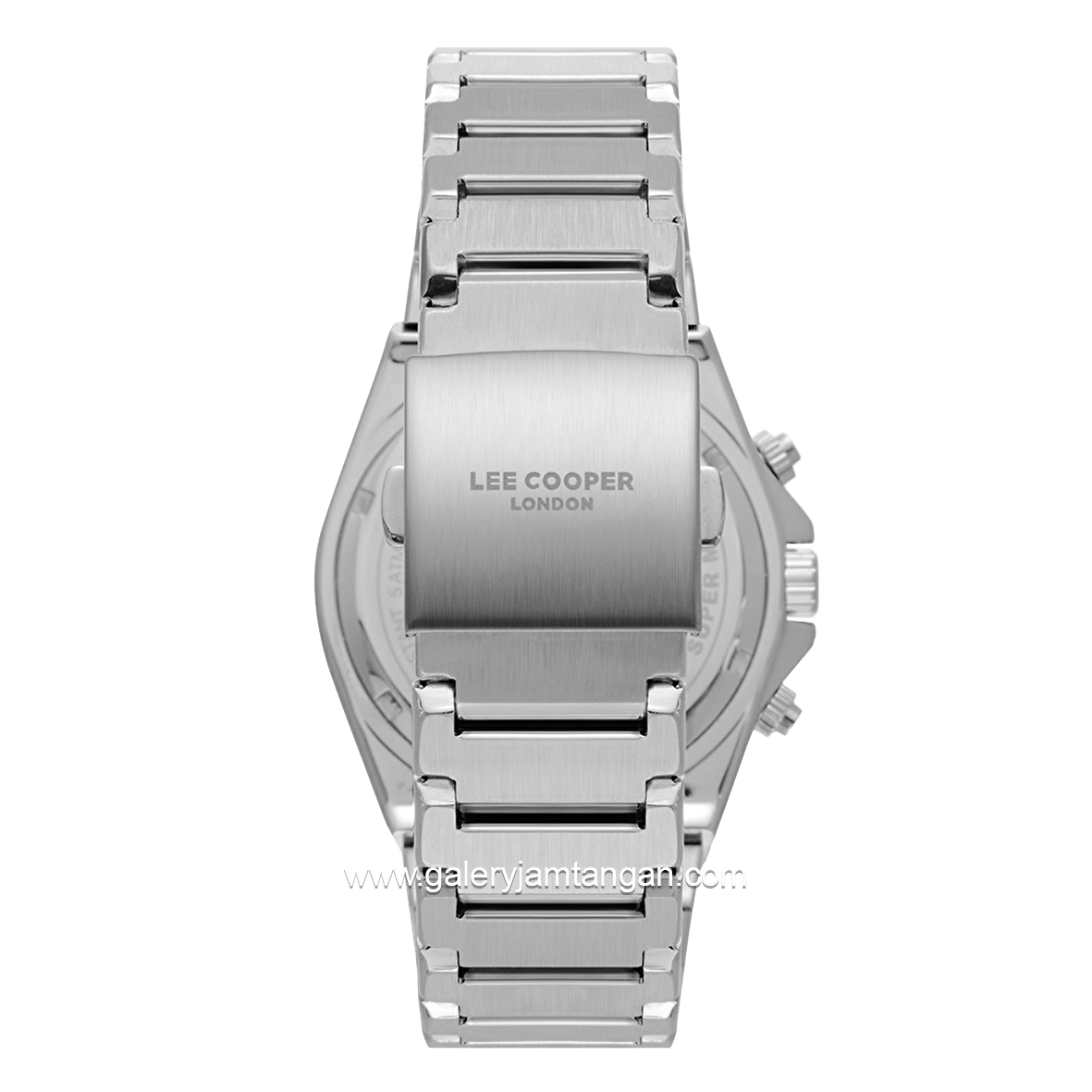 LEE COOPER LC08188.350 Silver Dial Black Stainless Steel