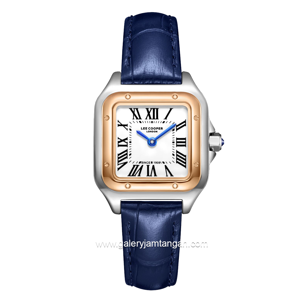 LEE COOPER LC08191.539 Women's Watches Navy Rosegold Leather Strap