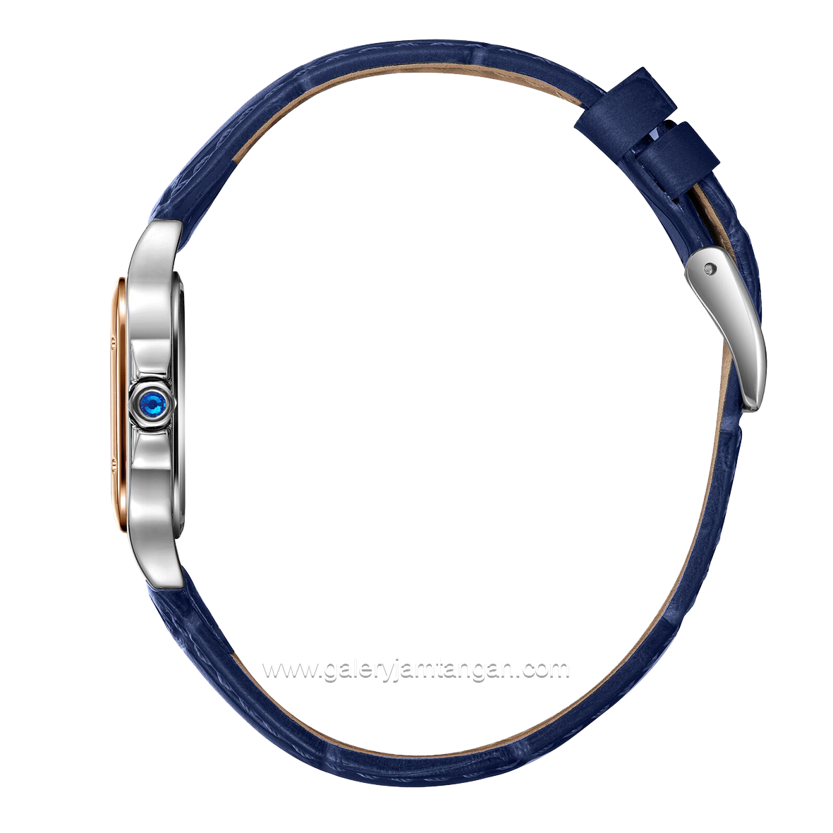 LEE COOPER LC08191.539 Women's Watches Navy Rosegold Leather Strap