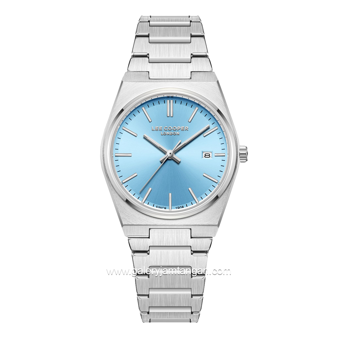 LEE COOPER LC08195.300 Silver Dial Blue Stainless Steel