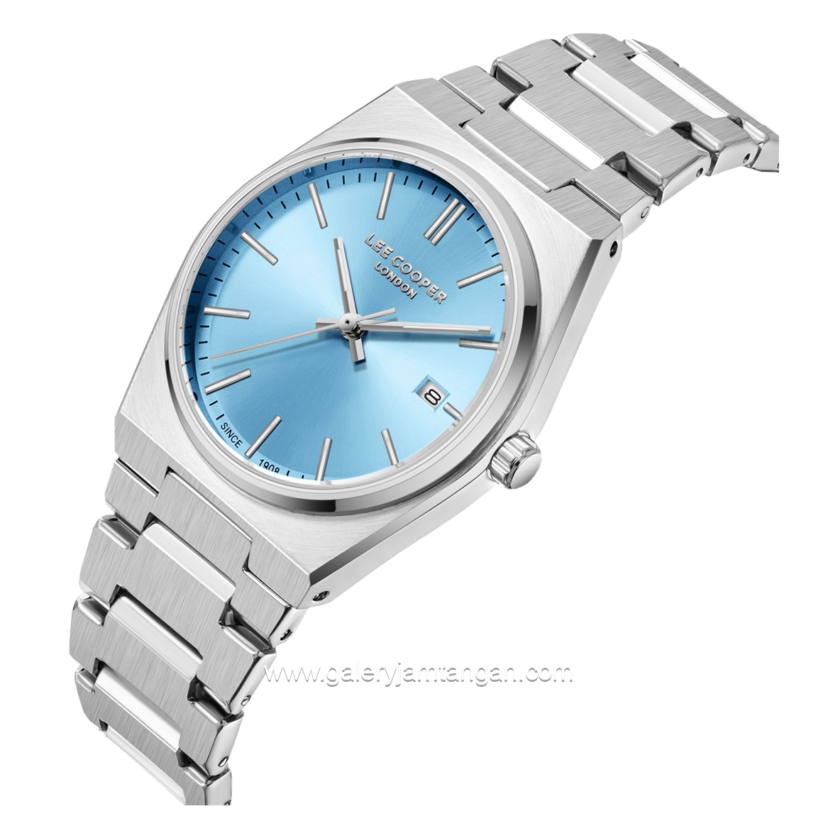 LEE COOPER LC08195.300 Silver Dial Blue Stainless Steel