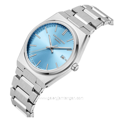 LEE COOPER LC08195.300 Silver Dial Blue Stainless Steel