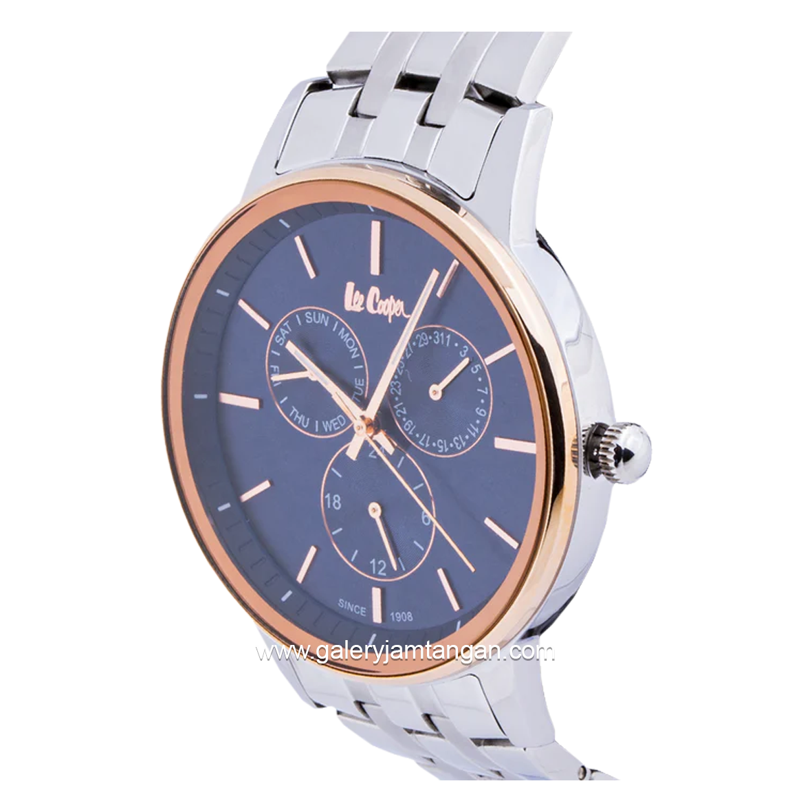 LEE COOPER LC06498.590 Silver Dial Navy Stainless Steel