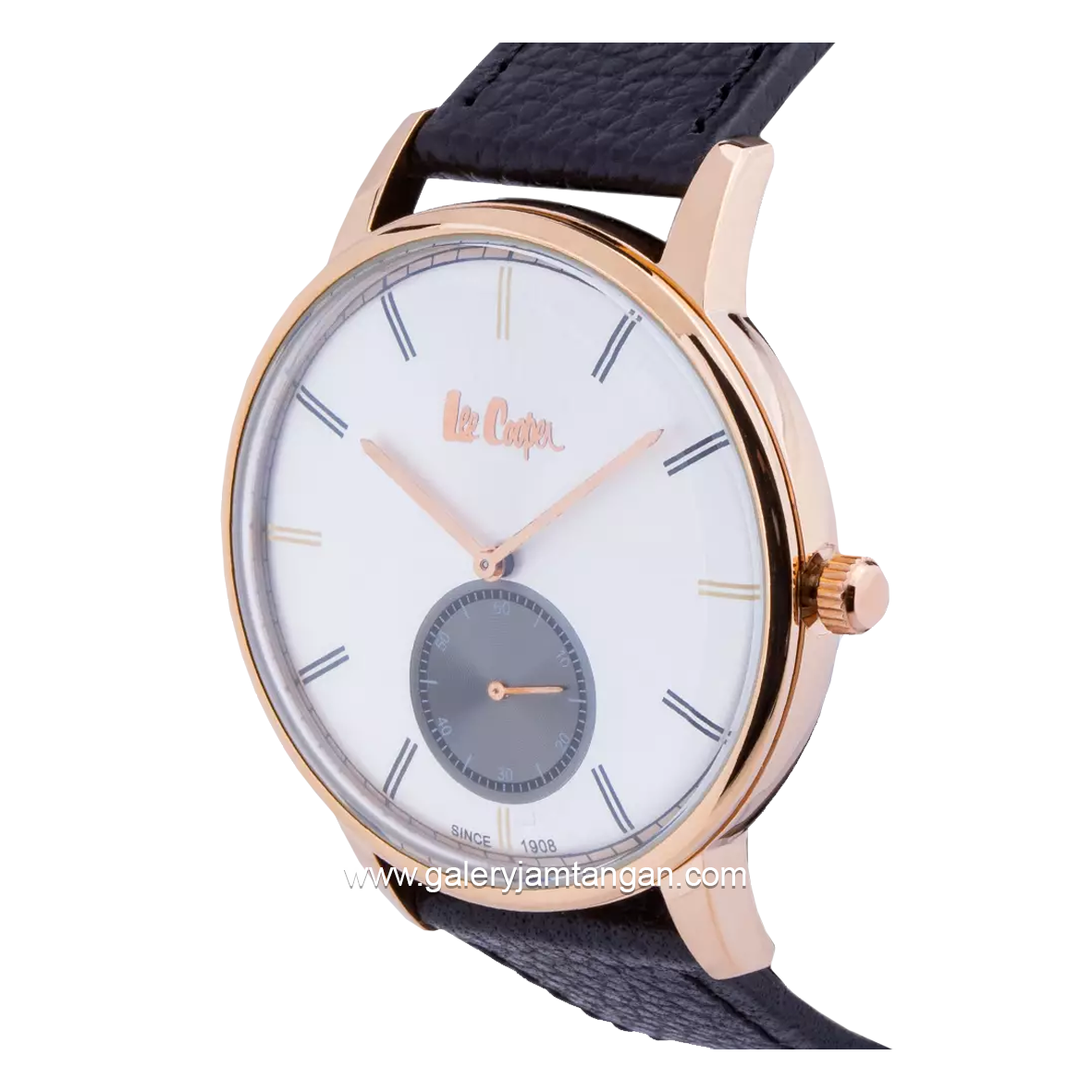 LEE COOPER LC06673.431 Brown Rosegold Leather Strap
