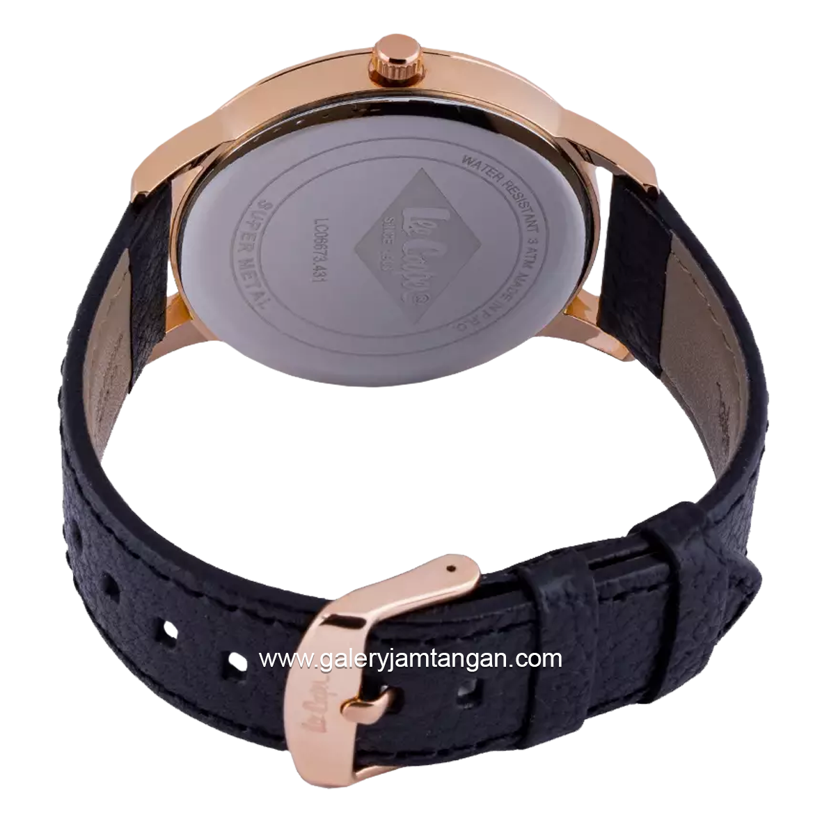 LEE COOPER LC06673.431 Brown Rosegold Leather Strap
