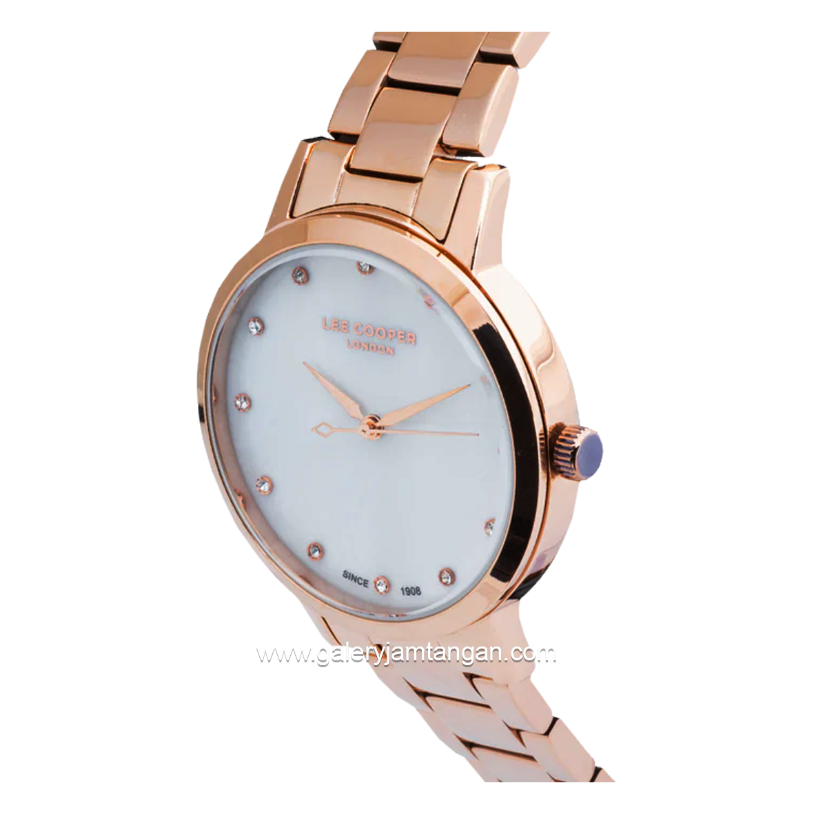 LEE COOPER LC07045.420 Rosegold Dial White Stainless Steel