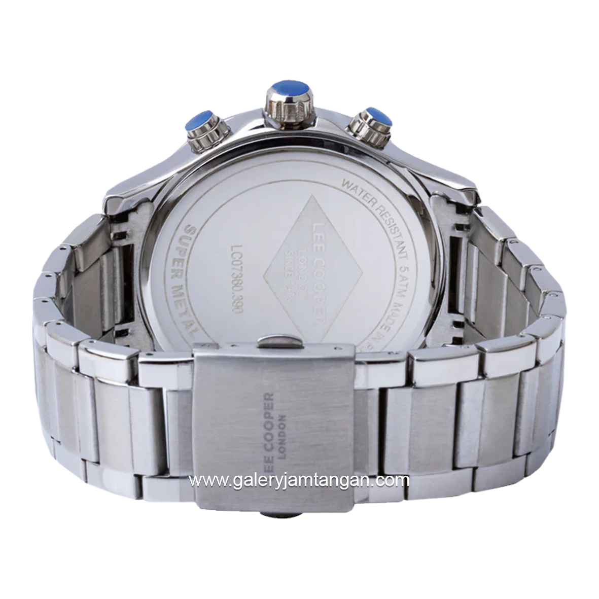 LEE COOPER LC07360.390 Silver Dial Blue Stainless Steel