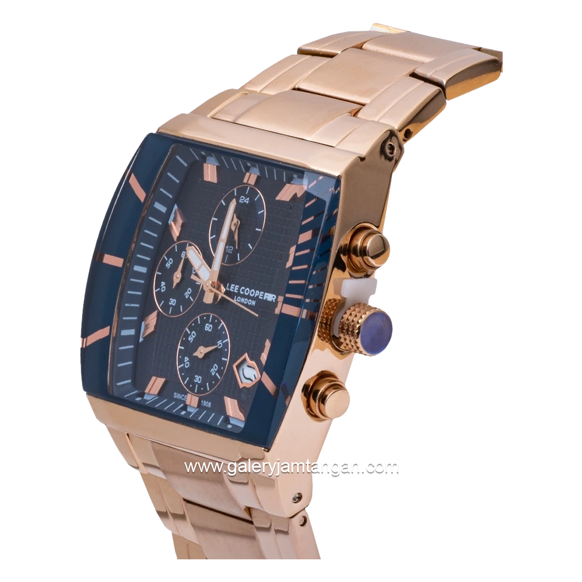 LEE COOPER LC07422.490 Rosegold Dial Blue Stainless Steel