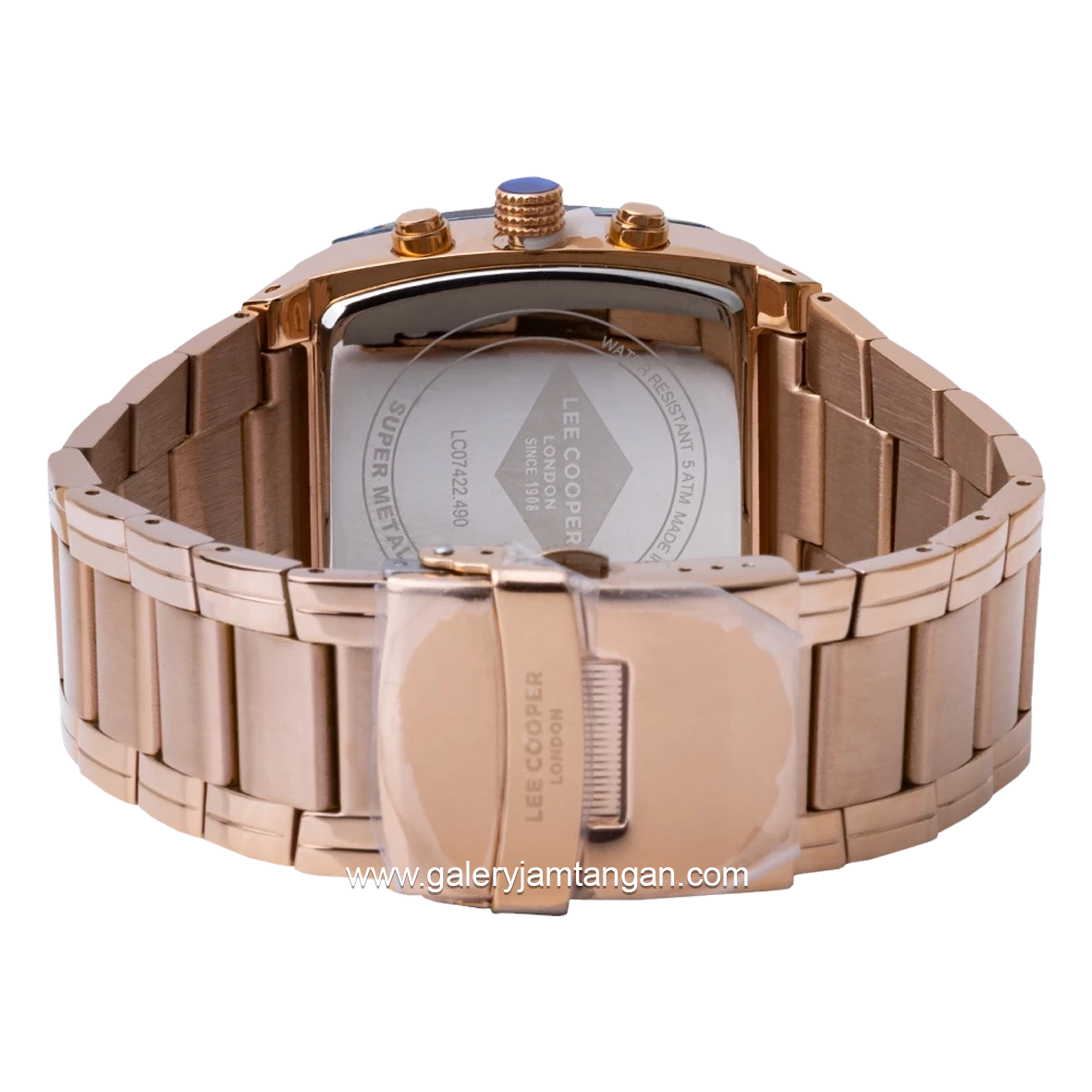 LEE COOPER LC07422.490 Rosegold Dial Blue Stainless Steel