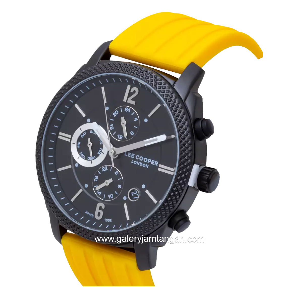 LEE COOPER LC07428.657 Yellow Black Rubber Strap